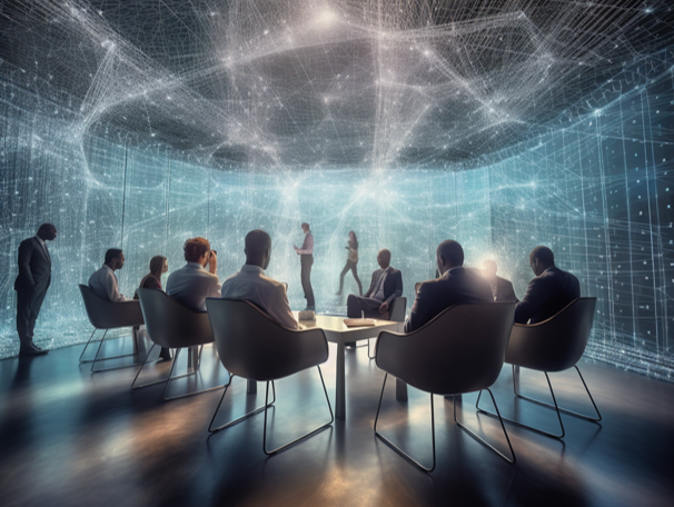 Futuristisches Interview in der Datenwelt