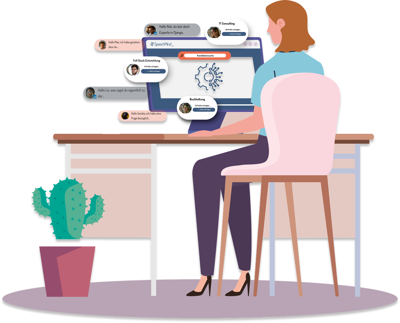 Visualisierung Schritt im HRmind App 3